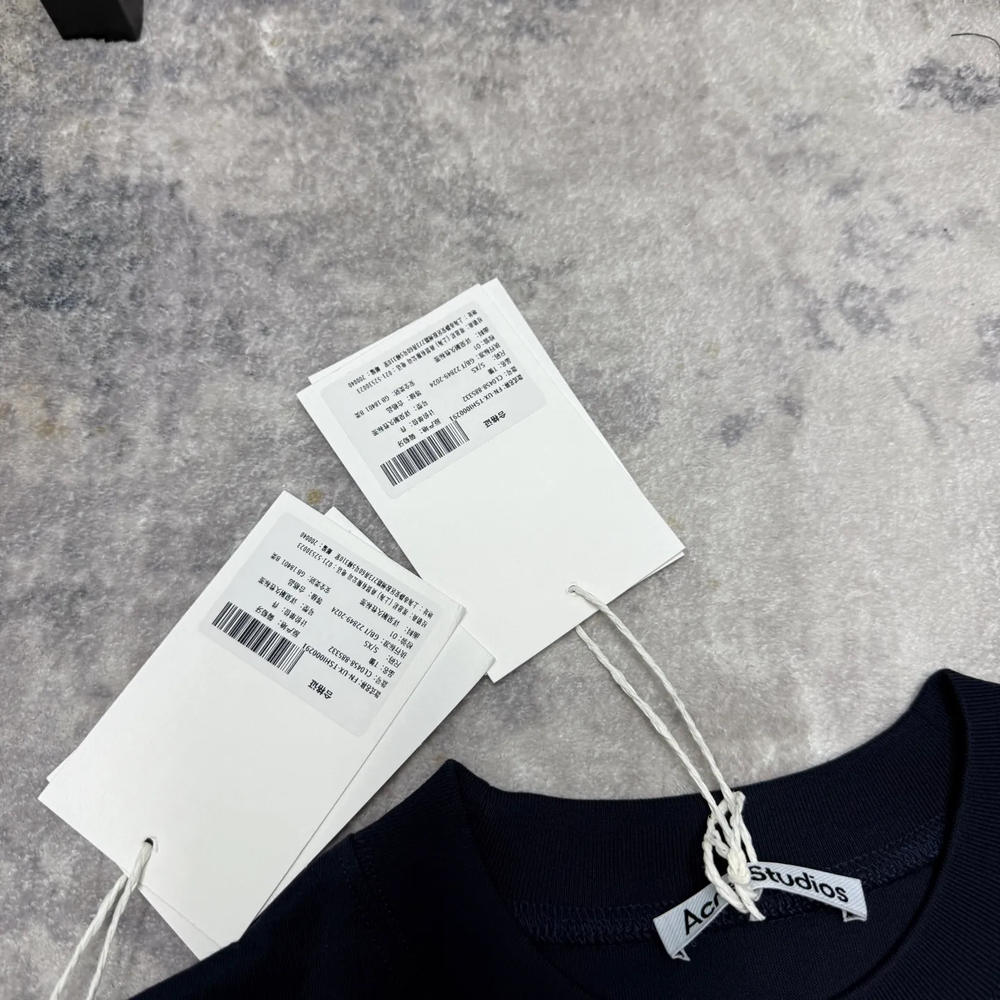 Acne SS 26 T S M L Navy Blue ～ g 0 ！ Breathable ！ Same Style ！ 50D Authentic ～